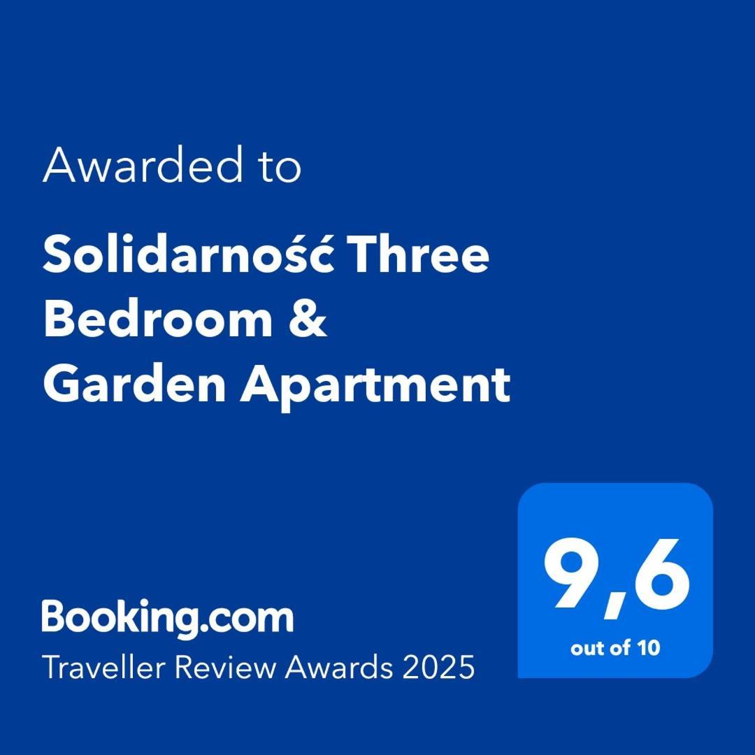 Solidarnosc Three Bedrooms & Garden Apartment Danzig Exterior foto
